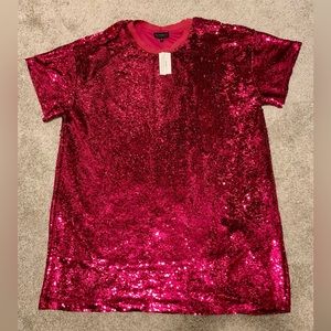 Eloquii Fuschia Sequin Dress - size 28